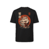 T-shirt luźny z recyklingu, czarny – Zodiak Rak – Japoński Kanji
