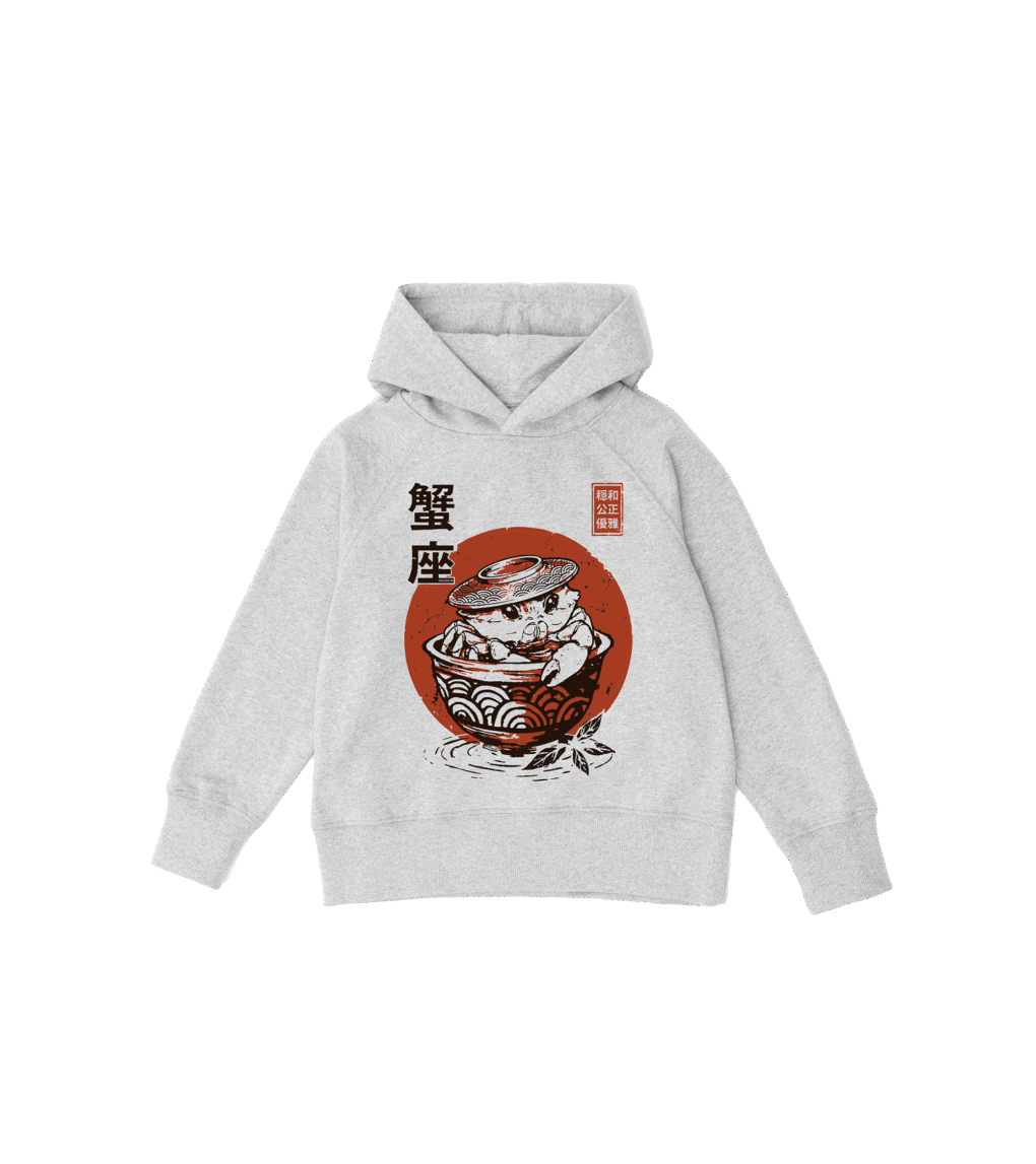 Bluza dziecięca, szara – Zodiak Rak – Japoński Kanji