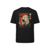 T-shirt luźny z recyklingu, czarny – Zodiak Lew – Japoński Kanji