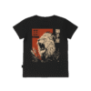 T-shirt dziecięcy z recyklingu, czarny – Zodiak Lew – Japoński Kanji