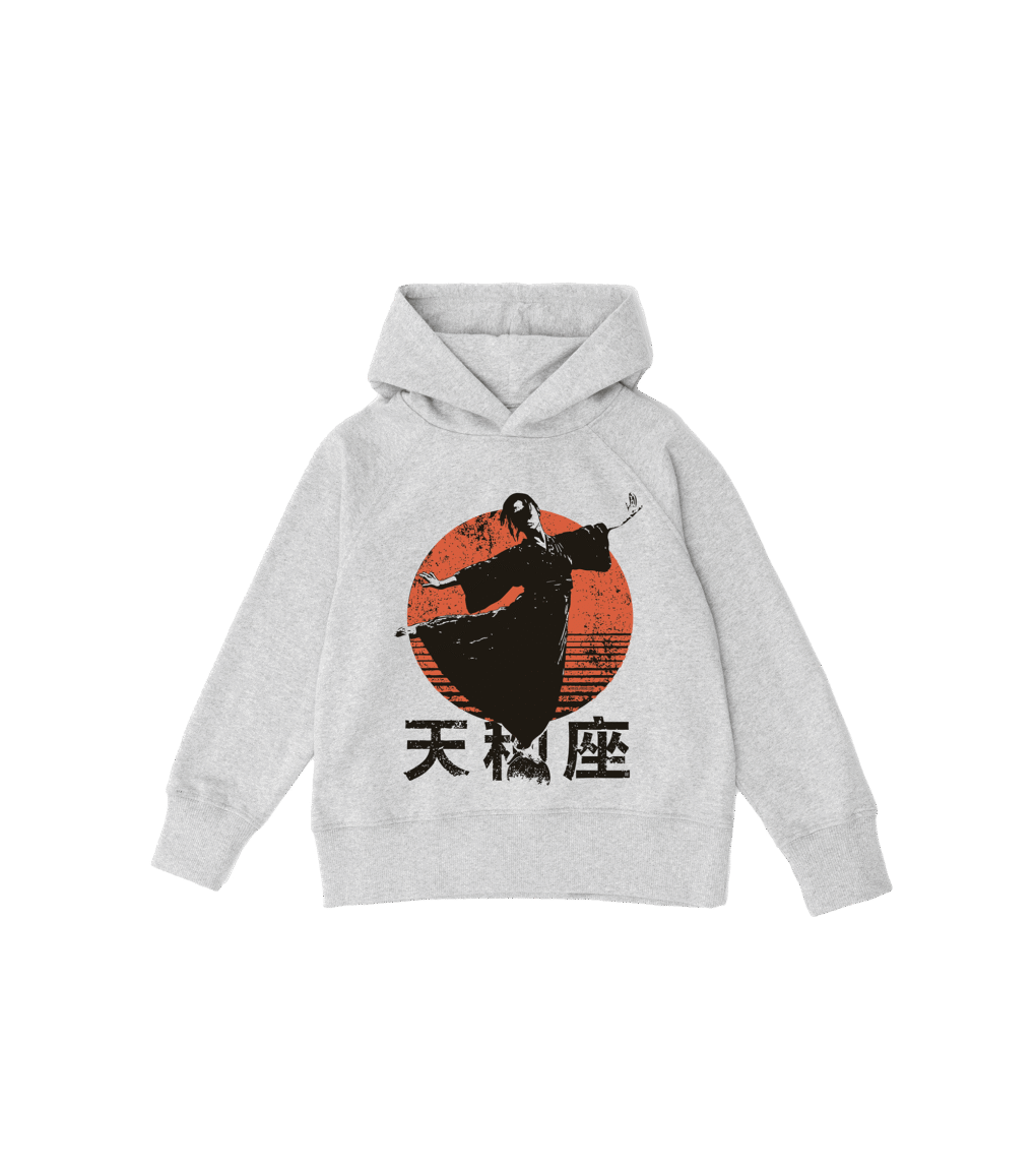 Bluza dziecięca, szara – Zodiak Waga – Japoński Kanji