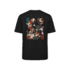 T-shirt luźny z recyklingu, czarny – Zodiak Ryby – Japoński Kanji