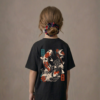 T-shirt dziecięcy z recyklingu, czarny – Zodiak Ryby – Japoński Kanji