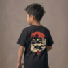 T-shirt dziecięcy z recyklingu, czarny – Zodiak Skorpion – Japoński Kanji