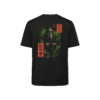 T-shirt luźny z recyklingu, czarny – Zodiak Byk – Japoński Kanji