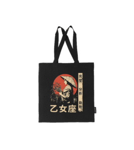 Torba bawełniana z recyklingu - Zodiak Panna - Japoński Kanji